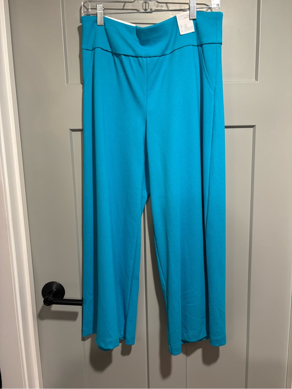 Wide-Leg Palazzo Pants in Turquoise